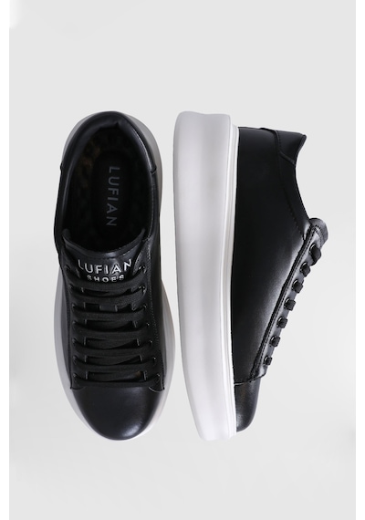Lufian Erkek Gage Deri Sneaker Ayakkabı 112230205 Siyah Siyah
