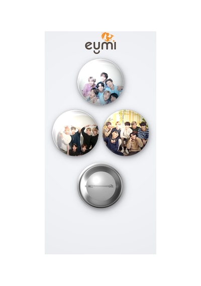 Bts Kpop Grubu 3'lü Metal Rozet Seti 58mm İğneli Buton Çanta Yaka Rozeti Çok Renkli