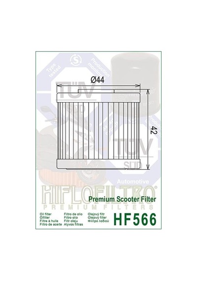 Hiflo Hf566 2014-2020 Kawasaki J 300 Uyumlu Yağ Filtresi