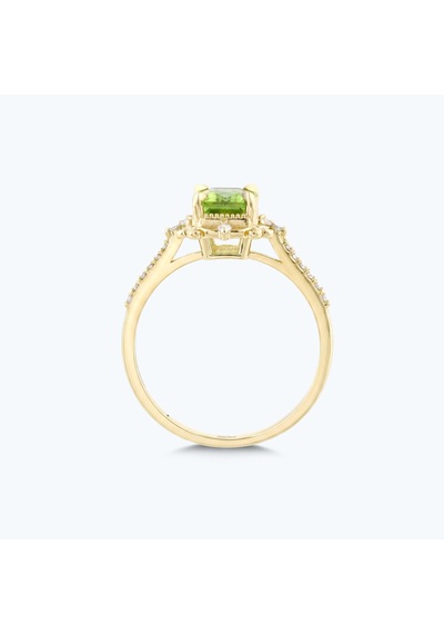 Altınbaş Pırlanta Yeşil Topaz Emerald Yüzük Pnf046yıo-14k