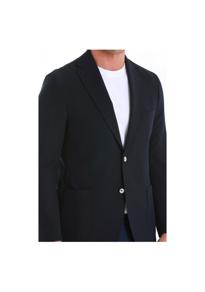 Hatemoğlu Lacivert Slim Fit Düz Mono Yaka Casual Ceket 14162124c001 005 Lacivert