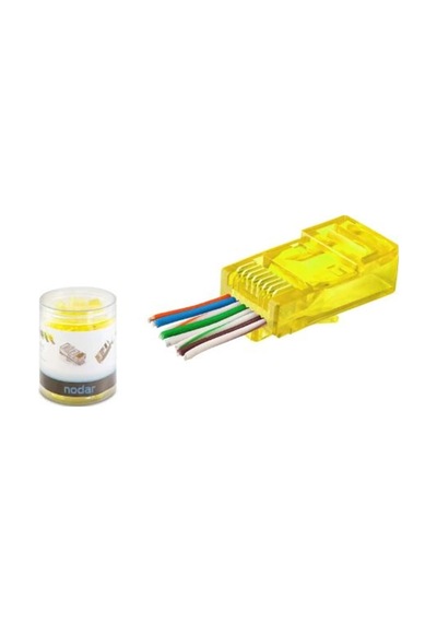 Nodar Nd2400 Cat6 Ez Rj45 Konnektör 100 Adet Plastik Kutu - Sarı