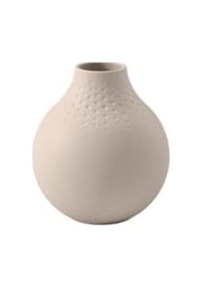 Villeroy & Boch - Manufacture Collier Kum, Küçük Vazo İnci, 12 Cm, Premium Porselen, Bej
