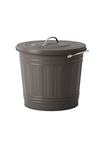 Ikea Knodd Çöp Kutusu, Gri, 16 Lt, Kapaklı