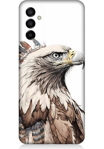 Samsung Galaxy M23 Uyumlu Silikon Kılıf Savaşçı Kartal