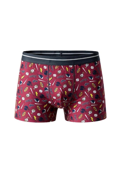Trendybee Erkek Çocuk Eğlenceli Desenli Esnek Penye Pamuklu Boxer 6'lı Set Desenli-1 Desenli-1