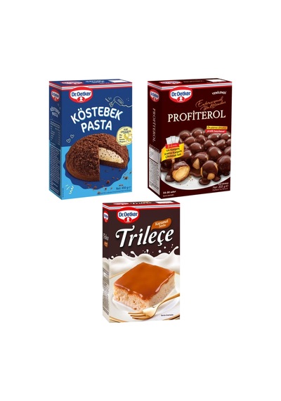 Dr. Oetker Profiterol-köstebek Pasta-trileçe 3 Lü Set