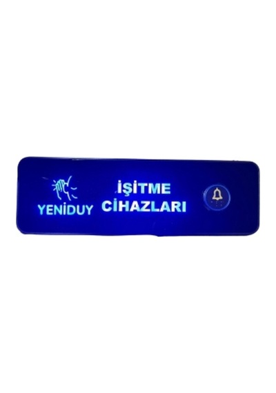Logolu Led Işıklı Isimli Dekoratif Kapı Zili Butonu