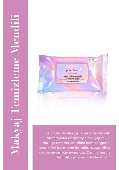 Selin Beauty Makyaj Temizleme Mendili 30'lu