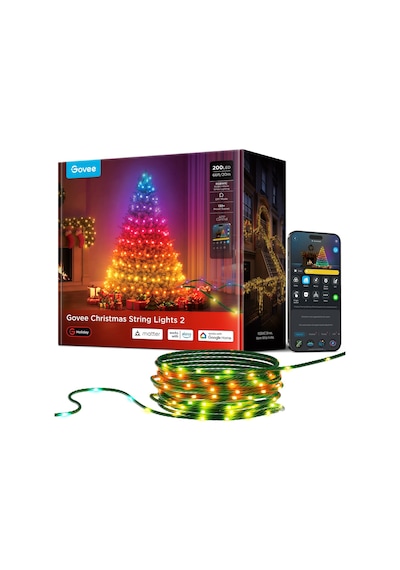 Govee Noel Işıkları, Rgbwıc 20m Dış Mekan Noel Aydınlatması, Noel Ağacı İçin 200 Led'li İç Mekan Peri Işıkları, Şekil Haritalama, 130'dan Fazla Sahne Modu, Aıgc, Alexa İle Uyumlu, Yeşil Kablo Siyah Govee Noel Işıkları, Rgbwıc 20m Dış Mekan Noel Aydınlatması, Noel Ağacı İçin 200 Led'li İç Mekan Peri Işıkları, Şekil Haritalama, 130'dan Fazla Sahne Modu, Aıgc, Alexa İle Uyumlu, Yeşil Kablo Siyah