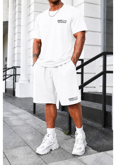 Cool Tarz Erkek Oversize Basic Tişört Şort Takımı %100 Pamuk Yazlık Rahat Günlük İkili Takım Beyaz Beyaz Cool Tarz Erkek Oversize Basic Tişört Şort Takımı %100 Pamuk Yazlık Rahat Günlük İkili Takım Beyaz Beyaz