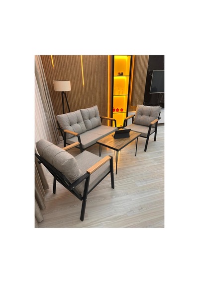 Yaren Model, Balkon, Bahçe, Cafe, Metal Koltuk Takımı, Bahçe Takımı , Çay Seti, 2+1+1+sehpa
