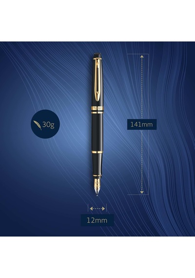 Waterman Expert Lake Siyah Altın Tasarımlı Dolma Kalem, Orta Kalı Diğer