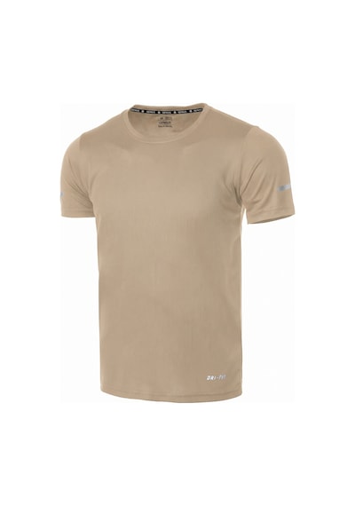 Genius Store Erkek Nem Emici Hızlı Kuruma Atletik Teknik Performans Spor T-shirt Drıfıt-kısakol Bej