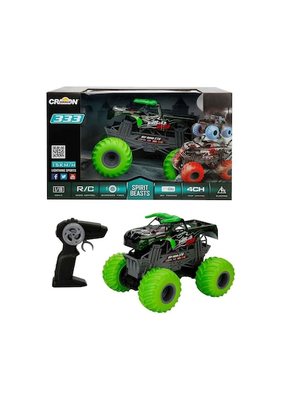 1:18 Uzaktan Kumandalı Spirit Beasts Pick Up Usb Şarjlı Araba 25 Cm Yeşil