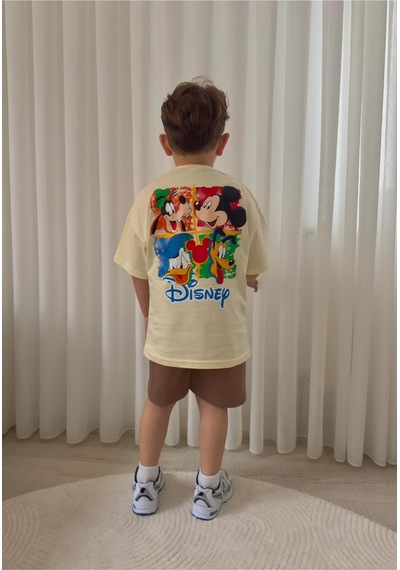 Jeliboomkidswear Erkek Çoçuk Şortlu Kısa Kollu 2 Li Takım Ekru