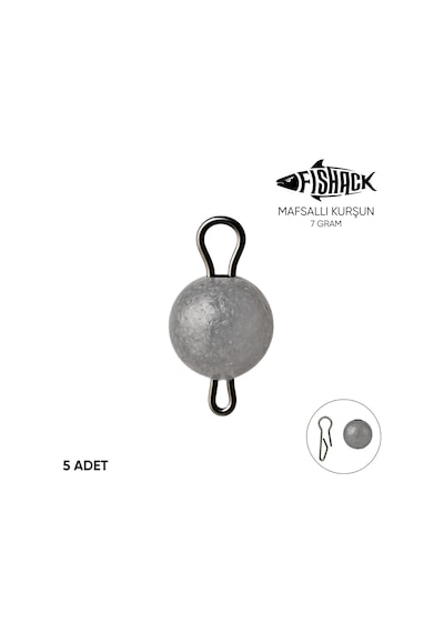 Mafsallı Kurşun - Hareketli İğne Kurşunu - Metal - 5'li Paket - 7 Gram