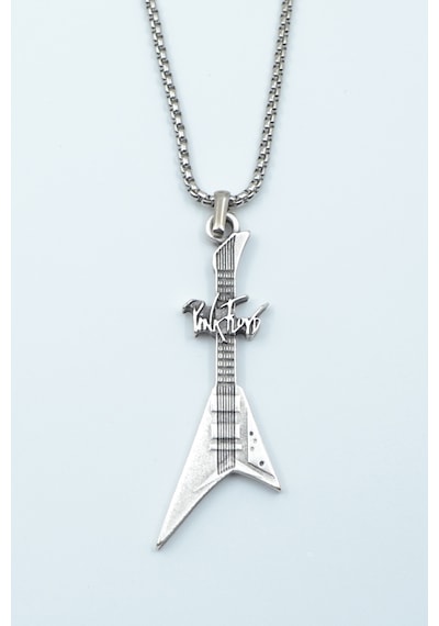 Pink Floyd Elektro Gitar Örme Zincir Kolye Gümüş