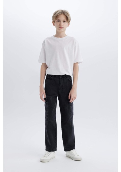DeFacto Erkek Çocuk Kargo Fit Jean Pantolon C7447A825SPNM40