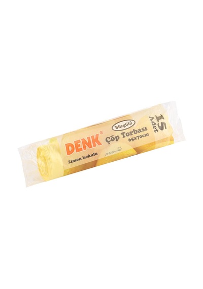 4 Adet Denk Çöp Torbası Büzgülü Limonlu 15 Li