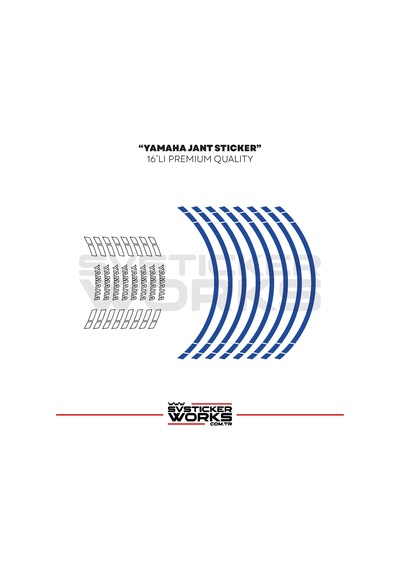 Yamaha Jant Sticker Seti Yüksek Kalite 16lı Jant Set Yamaha Uyumlu 37859164