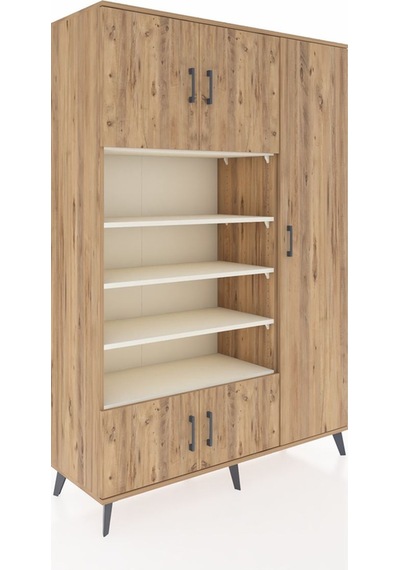 Hyperion Dolap 11 Raflı 5 Kapaklı 132x44x195 Çam-çam/aytaşı Çam