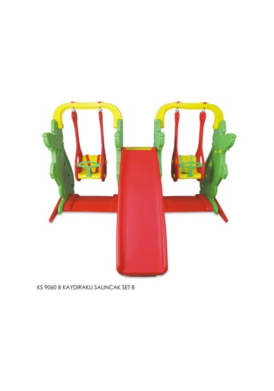 Ks 9060 B King Kids Kaydıraklı Salıncak Set B