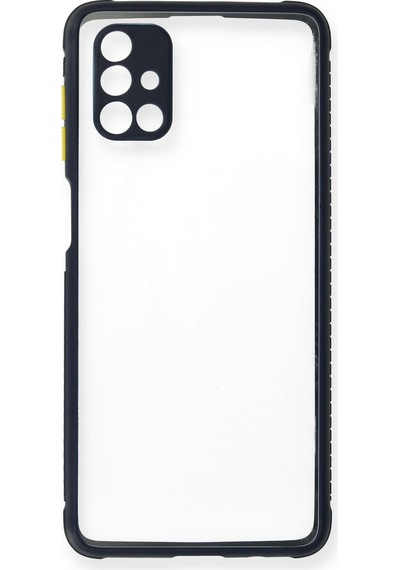 Newface - 701 - Samsung Galaxy M51 Kılıf Miami Şeffaf Silikon - Edntrend - - Lacivert