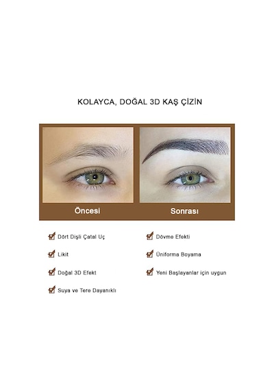 Microblading Kalıcı Likit Kaş Kalemi Çatal Uçlu 1,6ml Diğer