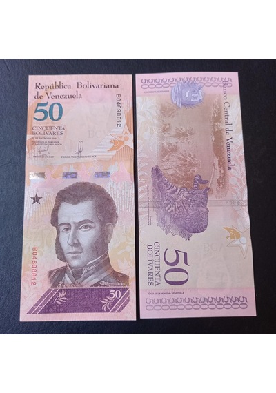 Escoines 3996368f560a5a5174 2018 Venezuela 50 Bolivar Çil