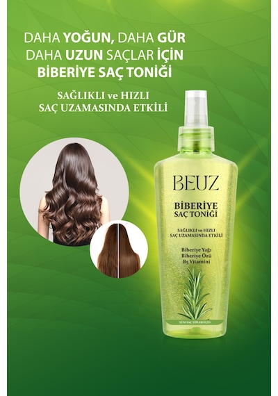 Beuz Hızlı ve Saç Uzatma Etkili Biberiye Saç Toniği 200 ML