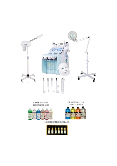 7in1 Hydrafacial Cilt Bakım Cihazı Buhar Cihazı Cilt Bakım Seti