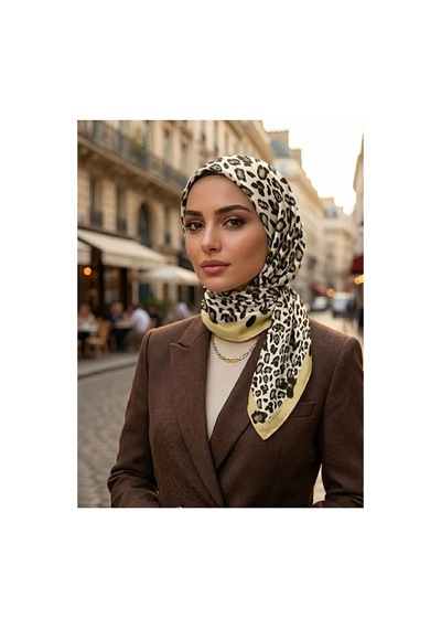 Sisley İpek Saten Eşarp-asm2034 Tereyağı