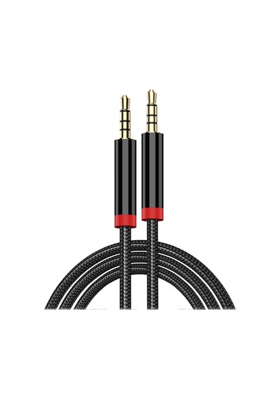 Lexroo Örgü Tasarımlı Aux Audio Kablo 3.5mm 3m - Siyah