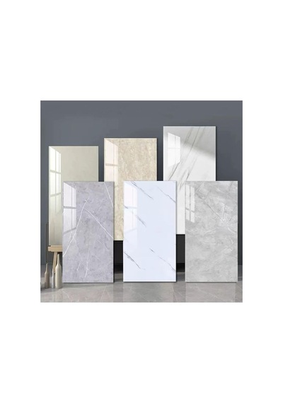Gri Mermer Desen Yapışkanlı Pvc Duvar Kaplama Mutfak Banyo Sticker 30 60cm 6 Adet 1,08mt2 Diğer