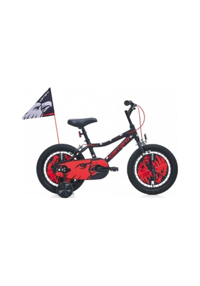 Carraro Red Eagle 16 Mat-siyah-kırmızı-gümüş Çocuk Bisikleti Siyah - Kırmızı