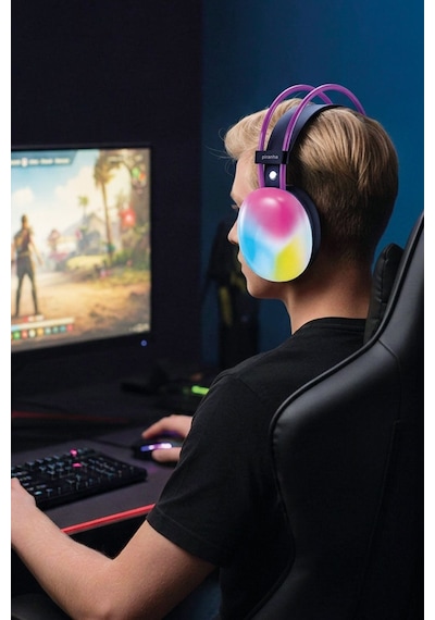 2225 Kablosuz Rgb Oyuncu Kulaklığı Bluetooth 40mm Hoparlör Ünitesi Gürültü Azaltıcı Mikrofon