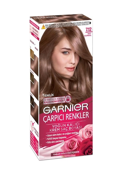 Garnier Çarpıcı Renkler Krem Saç Boyası - 7.12 Inci Kumral
