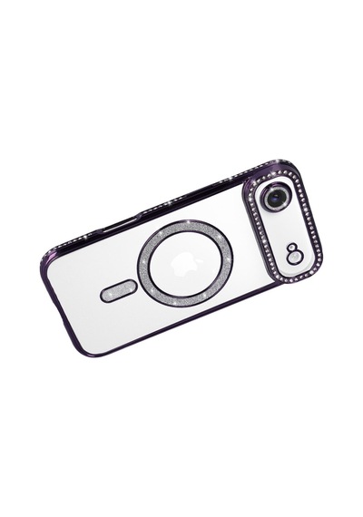 Apple iPhone Uyumlu 17 Air Joke Simli Magneticsafe Kılıf - Derin Mor Bzsxx00 1