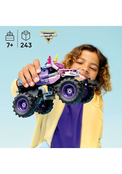 LEGO® Technic Monster Jam™ Sparkle Smash™ Çek–Bırak 42220 – 7 Yaş ve Üzeri için Orijinal Detaylar İçeren Oyuncak Yapım Seti (243P)