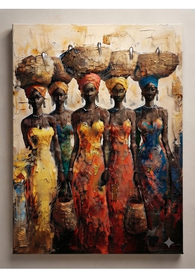 Tablo 40x60cm Orta Boy Kafe Ve Restoran Hediyelik Duvar Aksesuarı Kadınlar Siyah