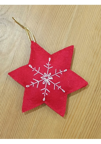 Yılbaşı Süsü 3'lü El Yapımı Keçe Ve Kanaviçe 5 Noel