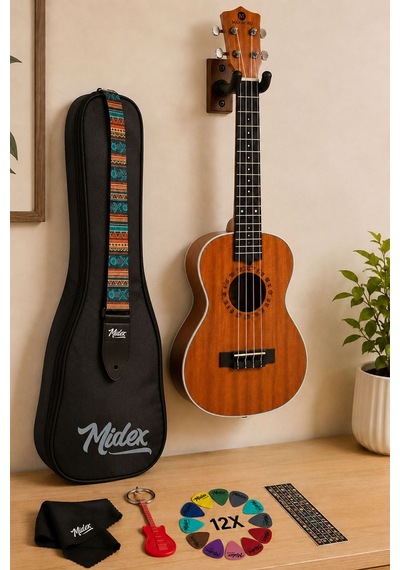 Maxword Mu-26 Pro Yüksek Kaliteli Maun Tenor Ukulele Seti