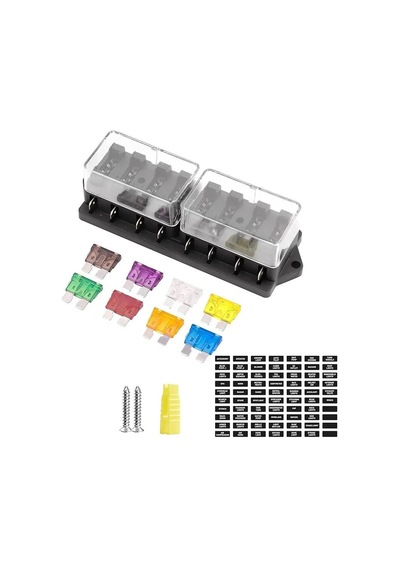 8 Kanallı Bıçak Sigorta Kutusu - Şeffaf Kapaklı 12v 24v Diğer