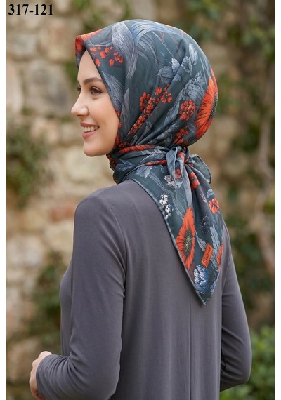 Sharell Desenli Soft Pamuk Eşarp 317-121 Çok Renkli