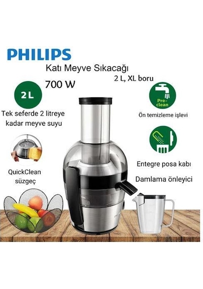 Philips HR1863/20 Viva Collection Katı Meyve Sıkacağı