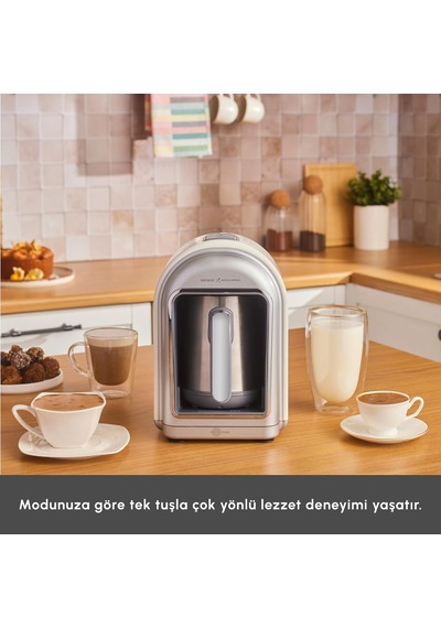 X Refika Hatır Mod Sütlü Çelik Cezveli Türk Kahve Makinesi Swiss Cream
