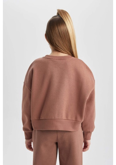 Defacto Kız Çocuk Relax Fit Bisiklet Yaka Baskılı Kalın Sweatshirt B4675A823WNBN569 Kahverengi Defacto Kız Çocuk Relax Fit Bisiklet Yaka Baskılı Kalın Sweatshirt B4675A823WNBN569 Kahverengi