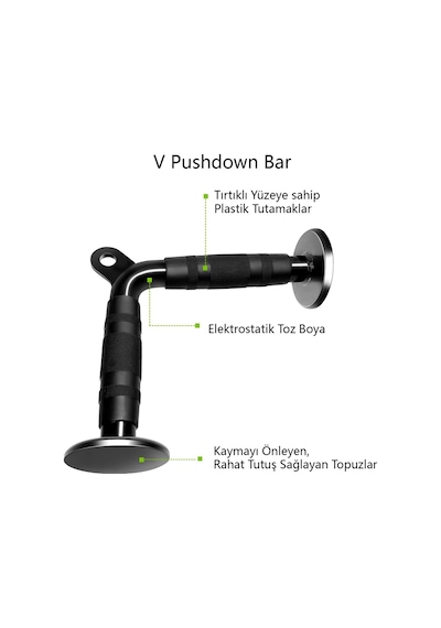 Çalışma Istasyonu Aparatları - Fitness Aparatları Seti - V Bar - Lat Triceps Bar - Triceps Halat
