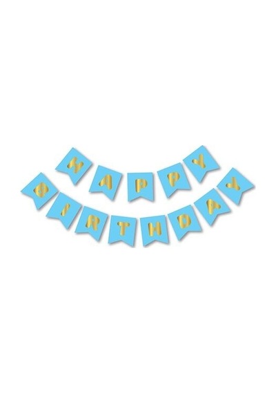 Mavi Gold Happy Yaldızlı Banner